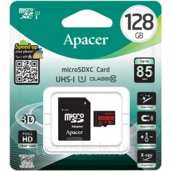 Карта памяти Apacer microSDXC UHS-I 80R 128GB class 10+SD